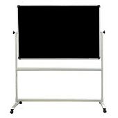 Меловая чёрная магнитная доска, 200х100 см, на подставке