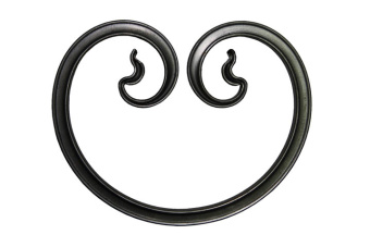 Кованый элемент ковки металлический орнамент Вензель "Туз" Т10-155-123