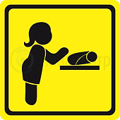 Табличка пиктограмма "Комната матери и ребенка" ПВХ 200*200мм